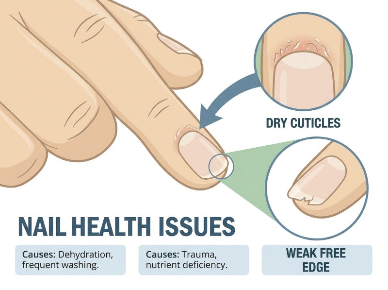 Signs natural nails need growth support and cuticle care