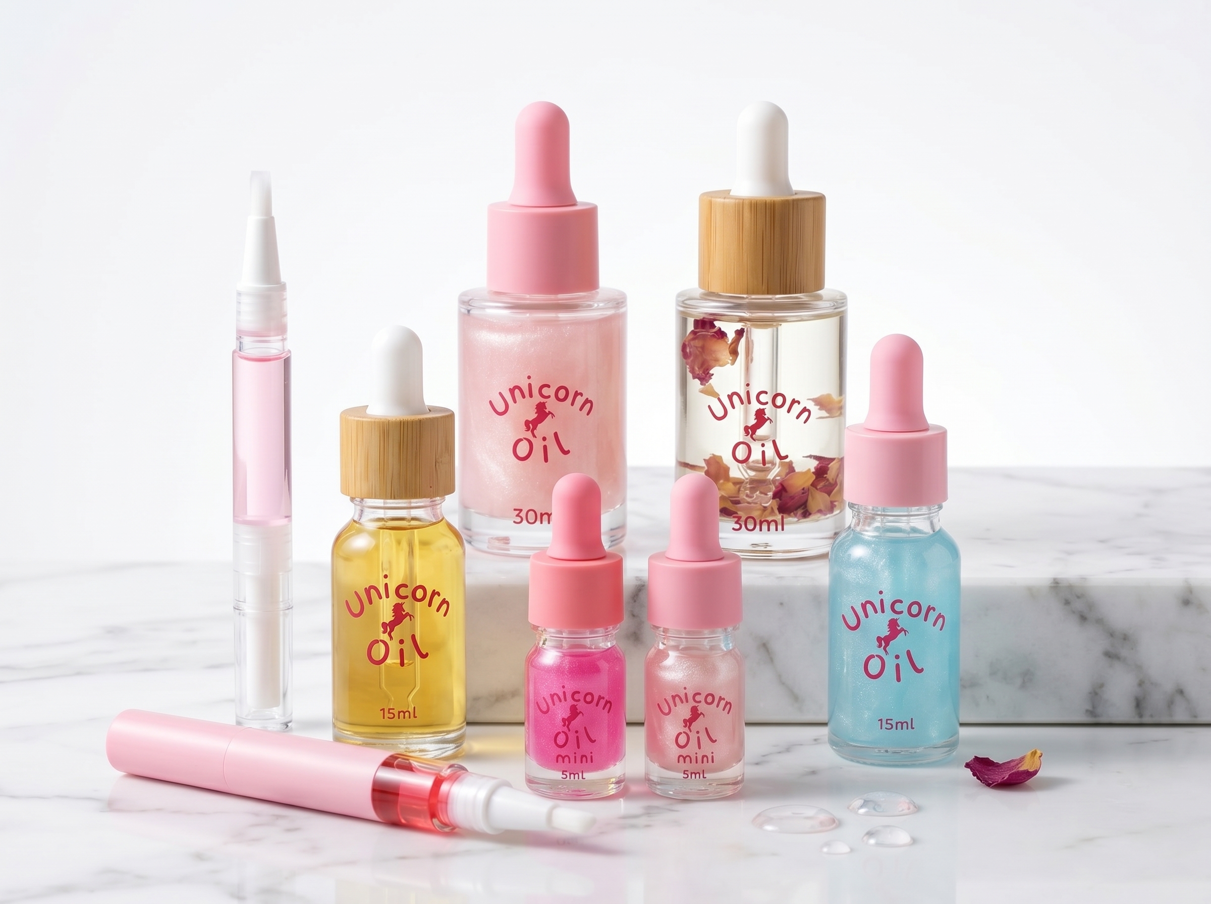Custom Private Label Cuticle Oils on Display